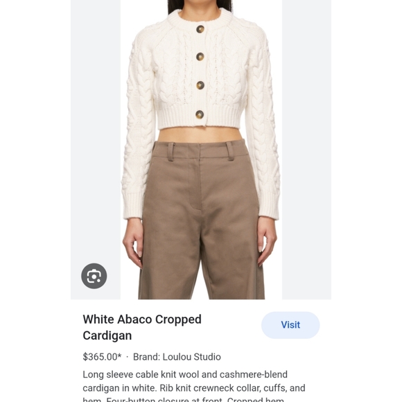 Loulou studio cropped cardigan - Picture 4 of 13